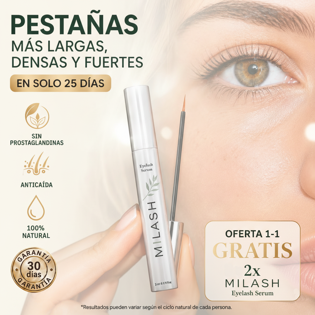 Serum Milash: Pestañas Largas, Fuertes y Densas en 25 Días