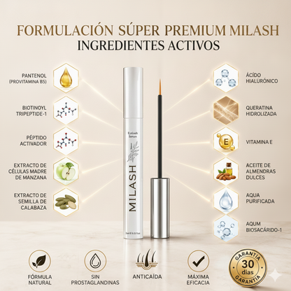 Serum Milash: Pestañas Largas, Fuertes y Densas en 25 Días