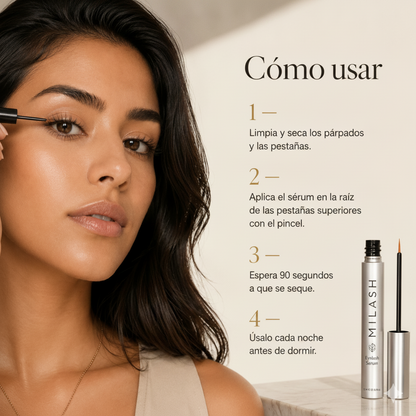Serum Milash: Pestañas Largas, Fuertes y Densas en 25 Días